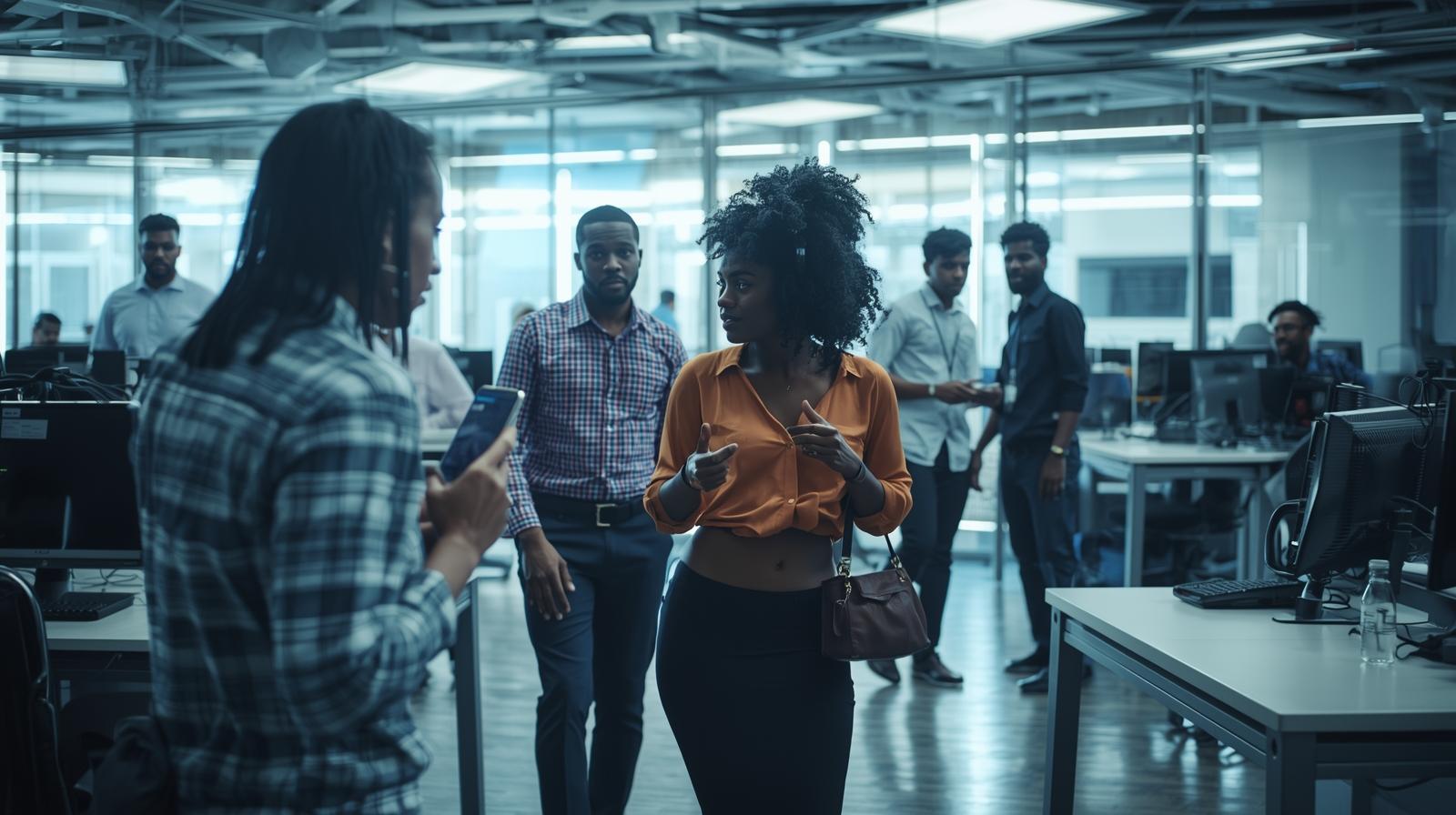 Global team working together